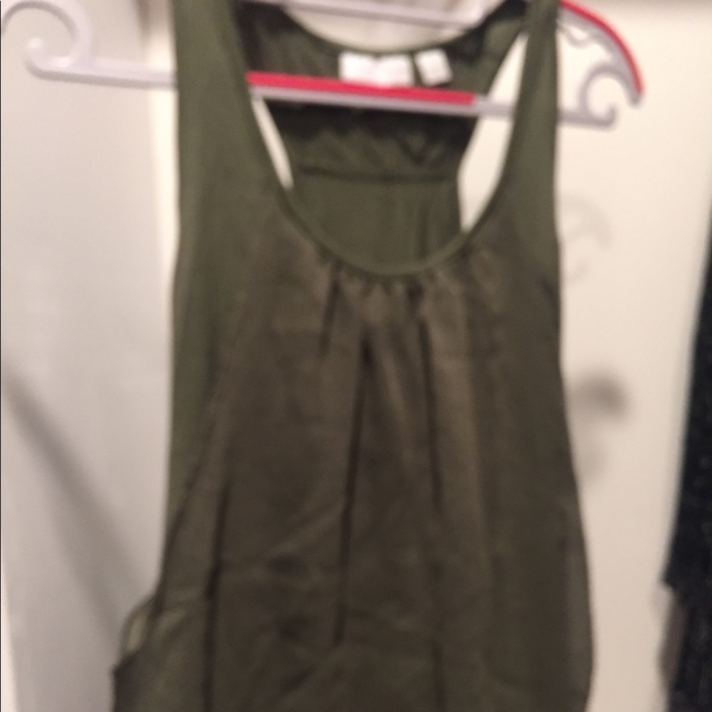 Olive racer back blouse